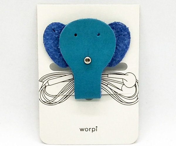 cable clip elephant blue